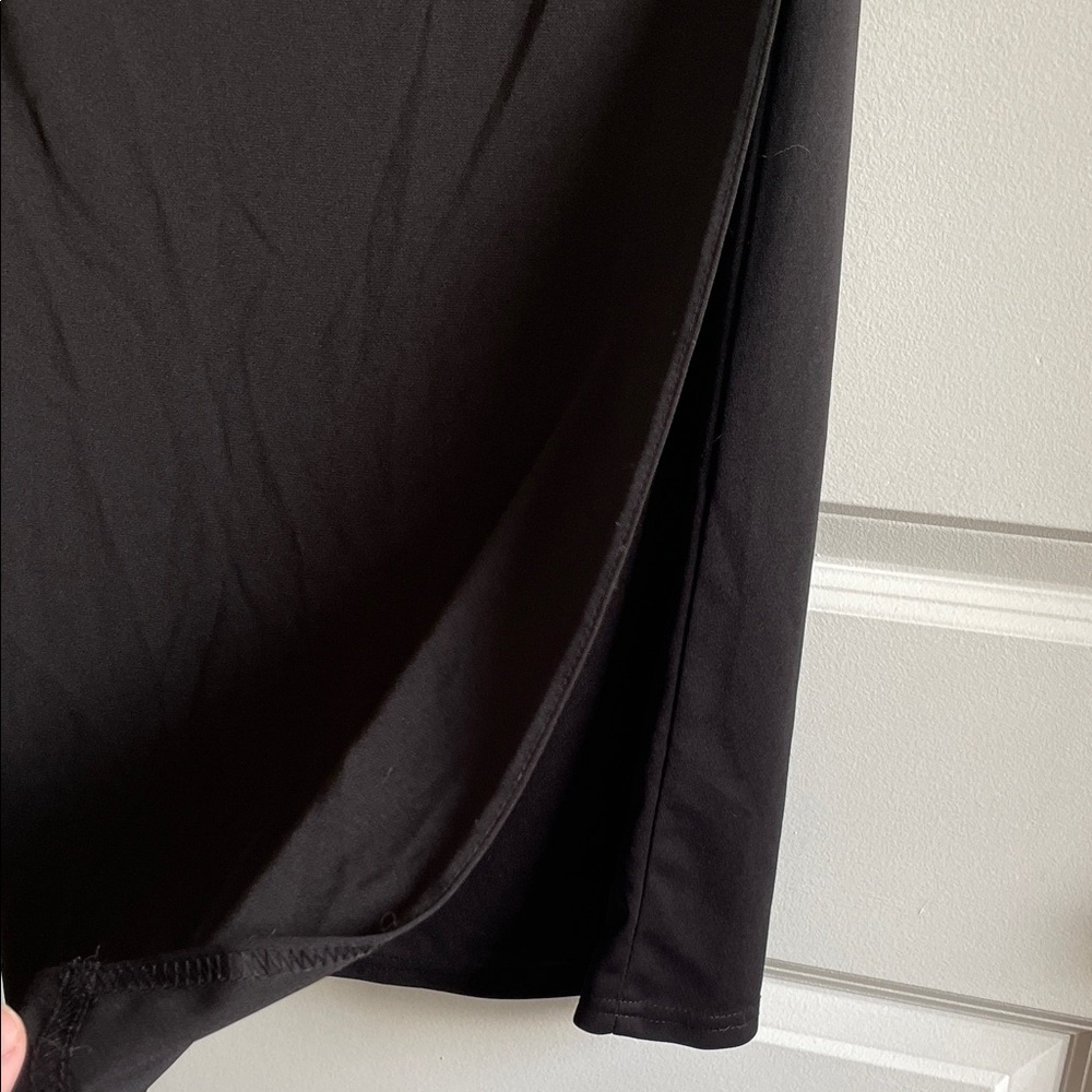 Vintage A-List Junior large (14) Black wrap Dress with Pink/White accent - Picture 5 of 10